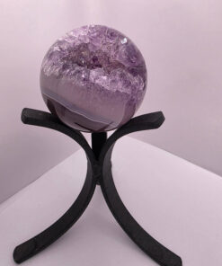 Alternative view of Large Amethyst Sphere 24, Premium Grade Purple Quartz Geode Crystal 507g – 6cm Diameter