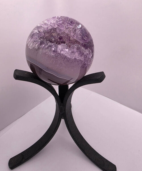 Alternative view of Large Amethyst Sphere 24, Premium Grade Purple Quartz Geode Crystal 507g – 6cm Diameter