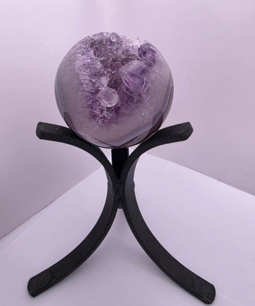 Large Amethyst Sphere 24, Premium Grade Purple Quartz Geode Crystal 507g – 6cm Diameter - Image 4