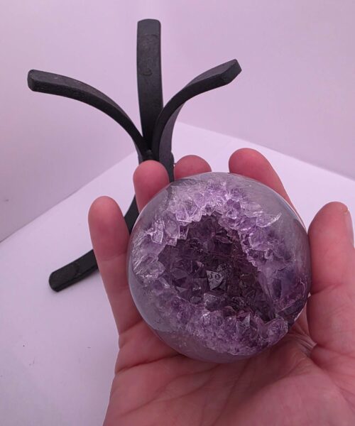 Large Amethyst Sphere 24, Premium Grade Purple Quartz Geode Crystal 507g – 6cm Diameter - Image 6