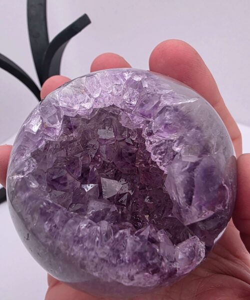 Large Amethyst Sphere 24, Premium Grade Purple Quartz Geode Crystal 507g – 6cm Diameter - Image 7