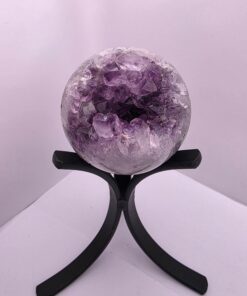 Large Amethyst Sphere 25, Premium Grade Purple Quartz Geode Crystal 593g – 6.5cm Diameter