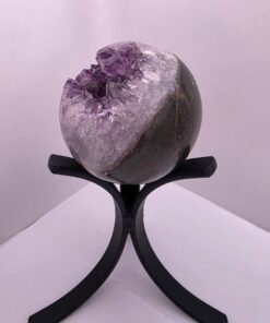 Alternative view of Large Amethyst Sphere 25, Premium Grade Purple Quartz Geode Crystal 593g – 6.5cm Diameter