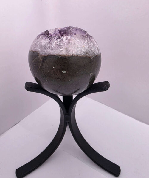 Large Amethyst Sphere 25, Premium Grade Purple Quartz Geode Crystal 593g – 6.5cm Diameter - Image 3
