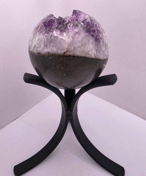 Large Amethyst Sphere 25, Premium Grade Purple Quartz Geode Crystal 593g – 6.5cm Diameter - Image 4