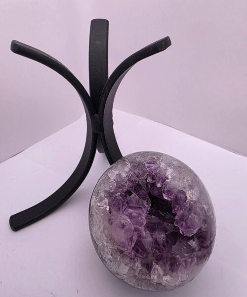 Large Amethyst Sphere 25, Premium Grade Purple Quartz Geode Crystal 593g – 6.5cm Diameter - Image 8