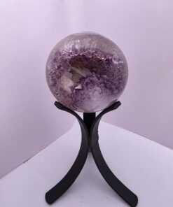 Large Amethyst Sphere 26, Premium Grade Purple Quartz Geode Crystal 401g – 6cm Diameter