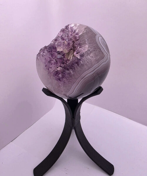 Alternative view of Large Amethyst Sphere 26, Premium Grade Purple Quartz Geode Crystal 401g – 6cm Diameter