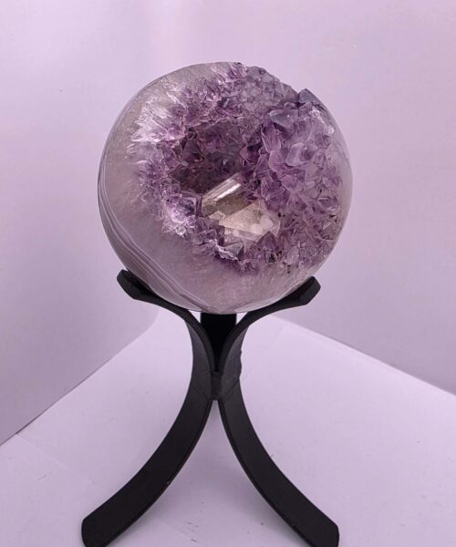Large Amethyst Sphere 26, Premium Grade Purple Quartz Geode Crystal 401g – 6cm Diameter - Image 4