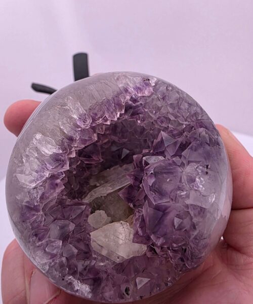 Large Amethyst Sphere 26, Premium Grade Purple Quartz Geode Crystal 401g – 6cm Diameter - Image 7