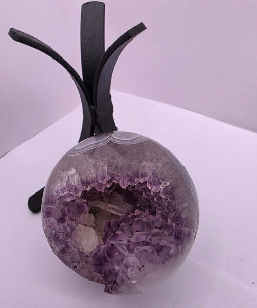 Large Amethyst Sphere 26, Premium Grade Purple Quartz Geode Crystal 401g – 6cm Diameter - Image 8