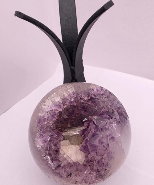 Large Amethyst Sphere 26, Premium Grade Purple Quartz Geode Crystal 401g – 6cm Diameter - Image 9