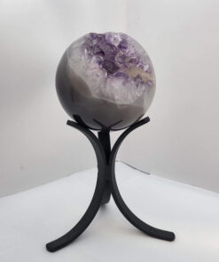 Alternative view of Large Amethyst Sphere 9, Premium Grade Purple Quartz Geode Crystal 1.185g – 9.5cm Diameter