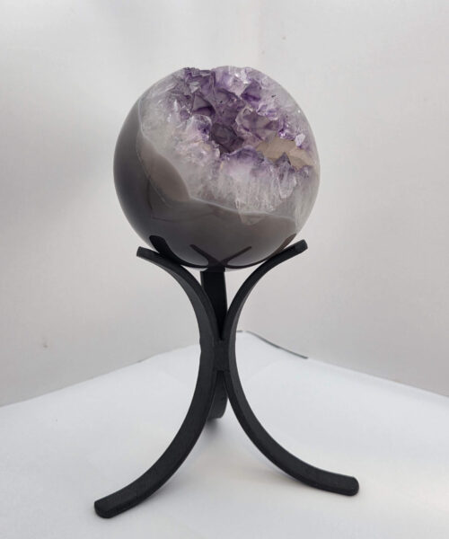 Alternative view of Large Amethyst Sphere 9, Premium Grade Purple Quartz Geode Crystal 1.185g – 9.5cm Diameter