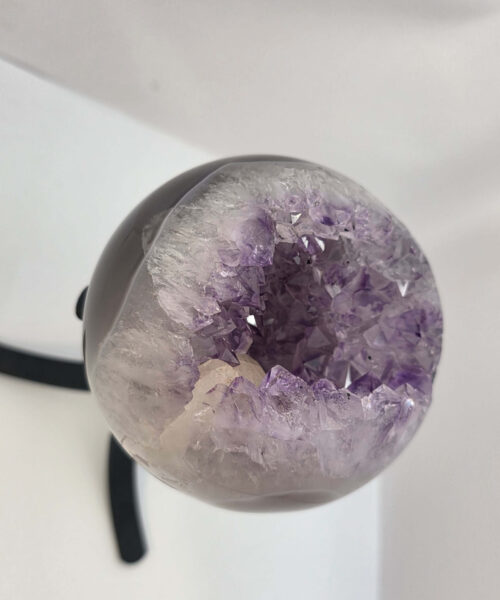 Large Amethyst Sphere 9, Premium Grade Purple Quartz Geode Crystal 1.185g – 9.5cm Diameter - Image 5