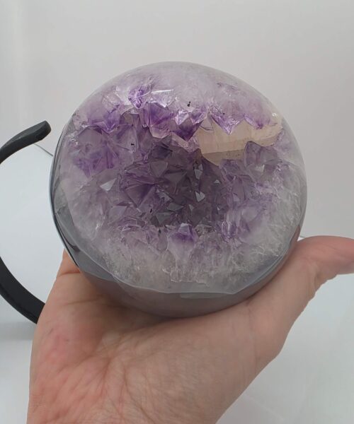 Large Amethyst Sphere 9, Premium Grade Purple Quartz Geode Crystal 1.185g – 9.5cm Diameter - Image 6