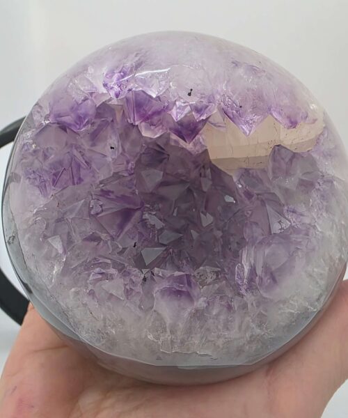 Large Amethyst Sphere 9, Premium Grade Purple Quartz Geode Crystal 1.185g – 9.5cm Diameter - Image 7