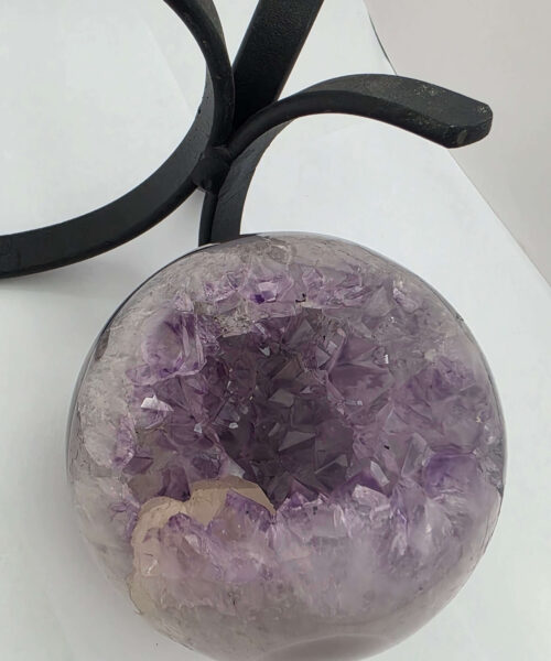 Large Amethyst Sphere 9, Premium Grade Purple Quartz Geode Crystal 1.185g – 9.5cm Diameter - Image 9
