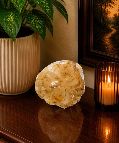 Premium High Grade Citrine Druzy 168 Mini Geode Cluster Piece 908g H8.5xW9xD8cm