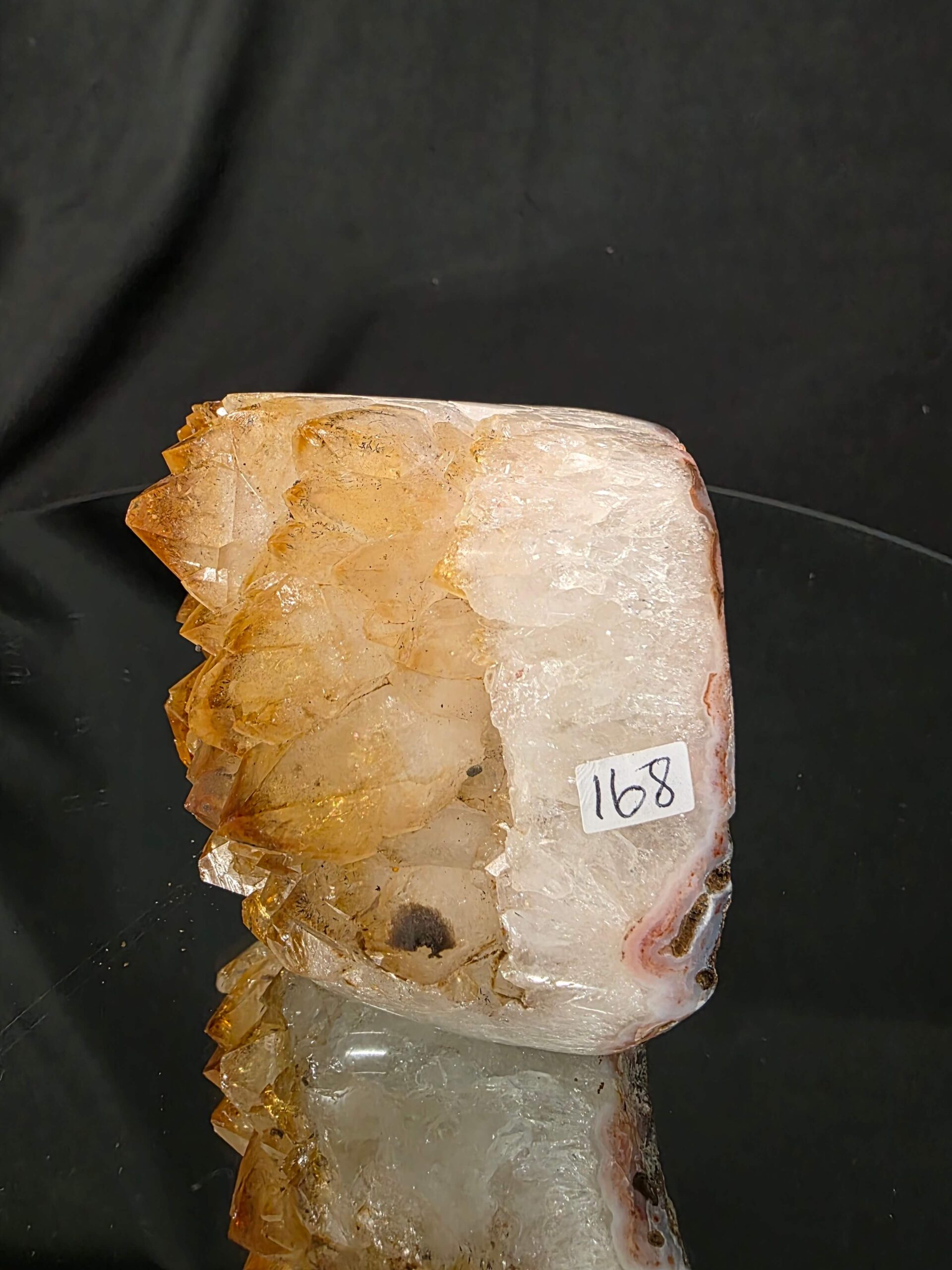 Premium High Grade Citrine Druzy 168 Mini Geode Cluster Piece 908g H8.5xW9xD8cm - Image 4