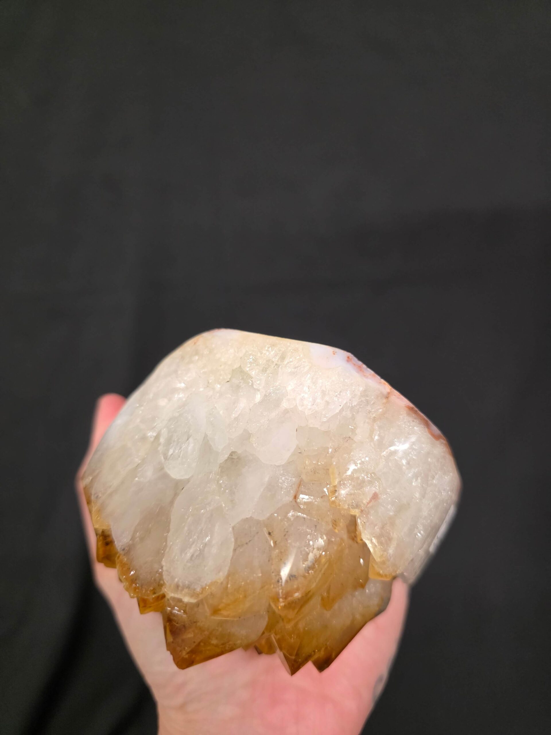 Premium High Grade Citrine Druzy 168 Mini Geode Cluster Piece 908g H8.5xW9xD8cm - Image 9