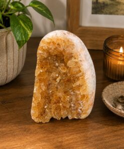 Premium High Grade Citrine Druzy 160 Mini Geode Cluster Piece 788g H11xW8.5xD6cm