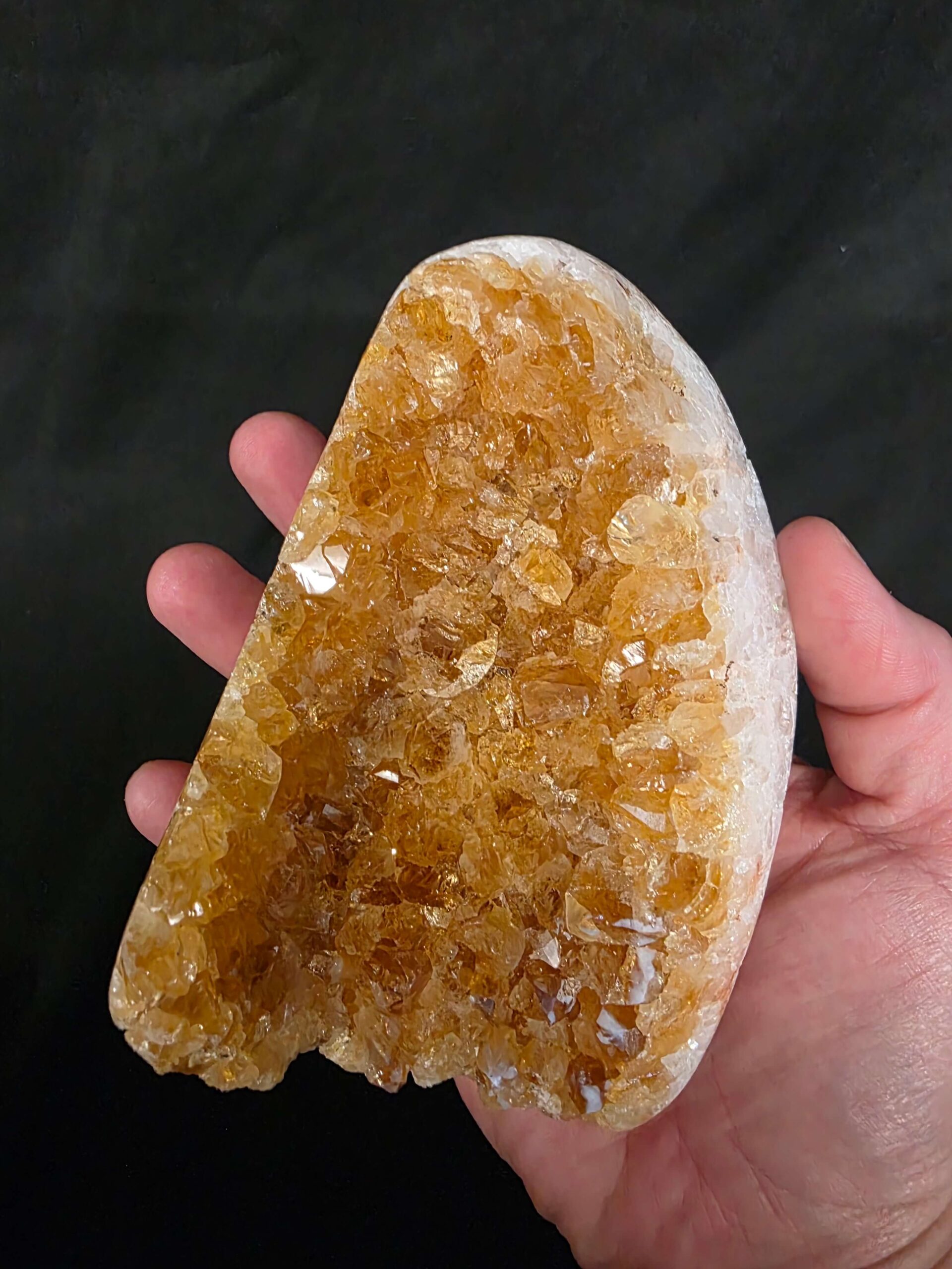 Premium High Grade Citrine Druzy 160 Mini Geode Cluster Piece 788g H11xW8.5xD6cm - Image 7