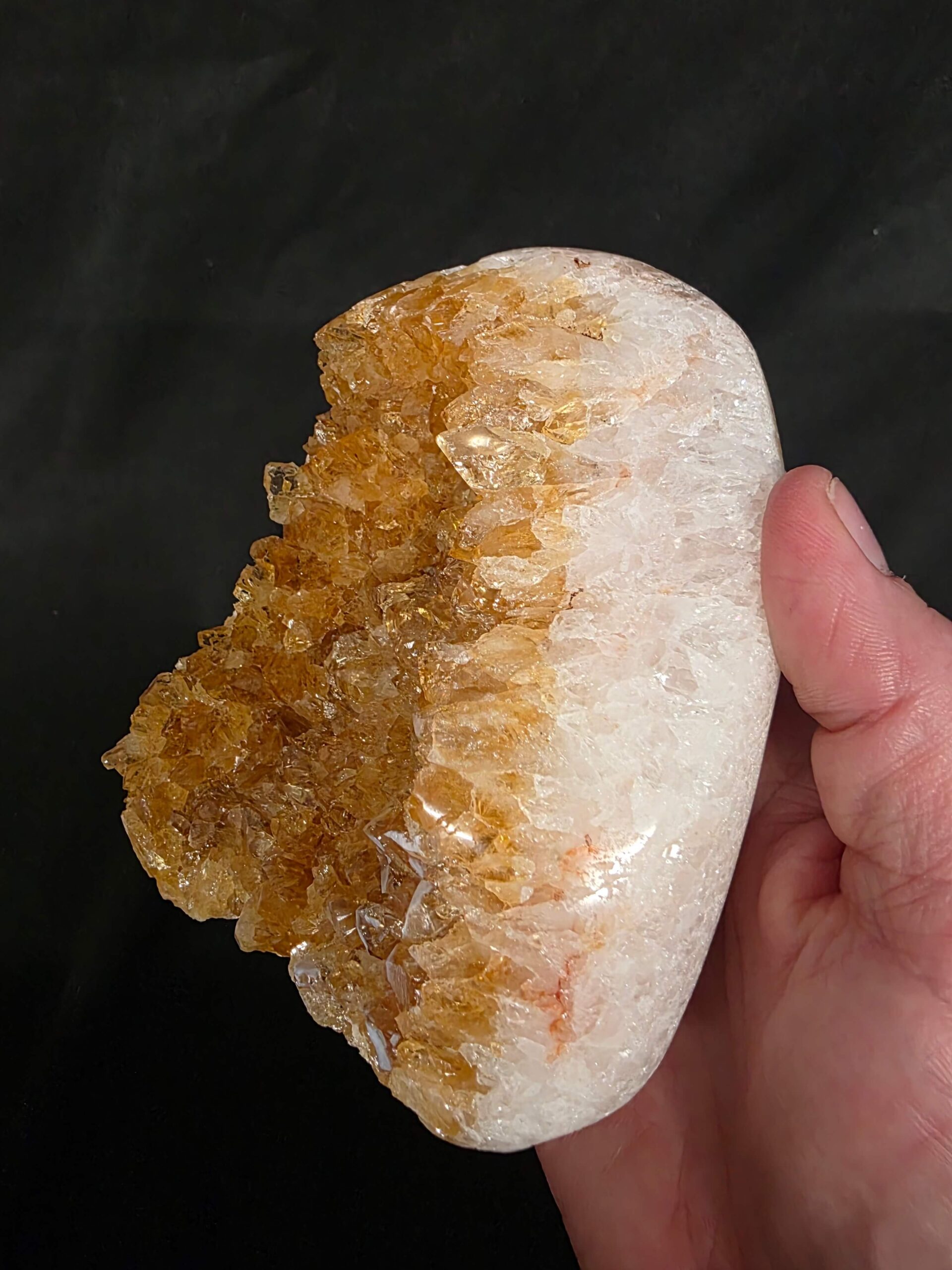 Premium High Grade Citrine Druzy 160 Mini Geode Cluster Piece 788g H11xW8.5xD6cm - Image 8