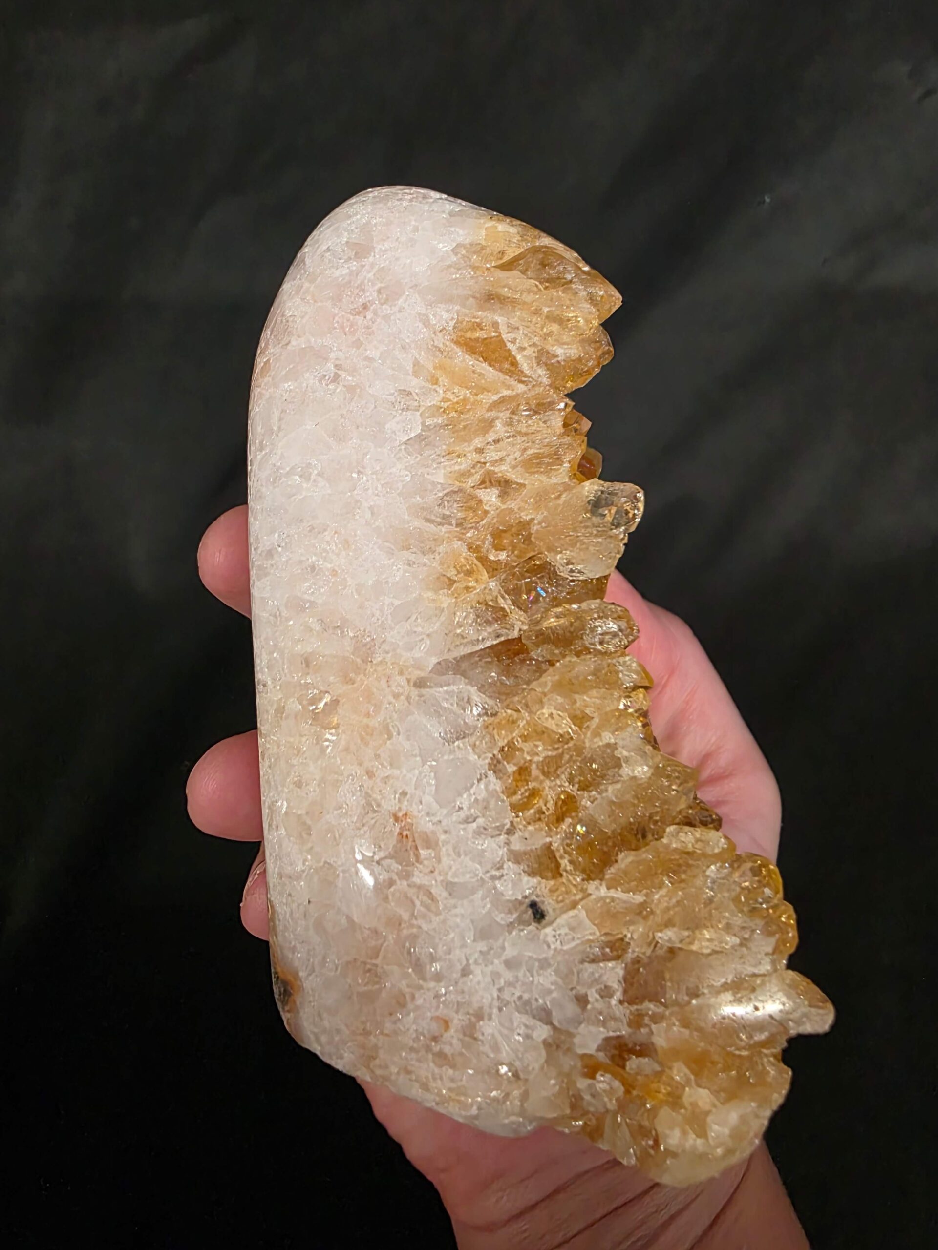 Premium High Grade Citrine Druzy 160 Mini Geode Cluster Piece 788g H11xW8.5xD6cm - Image 9