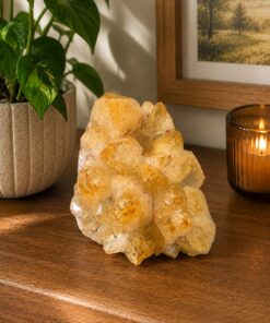 Premium High Grade Citrine Druzy 161 Mini Geode Cluster Piece 809g H10xW10xD6cm