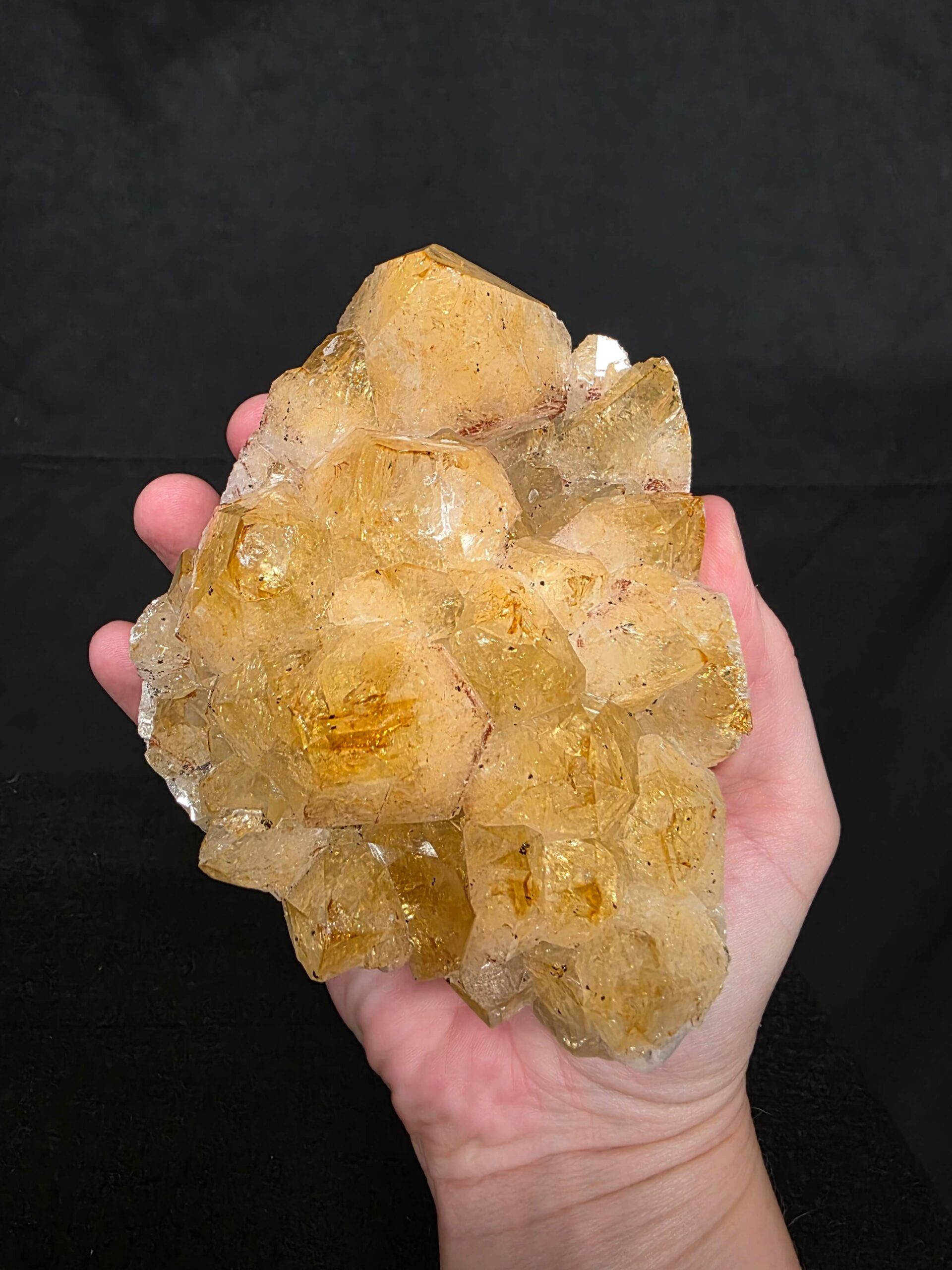 Premium High Grade Citrine Druzy 161 Mini Geode Cluster Piece 809g H10xW10xD6cm - Image 7