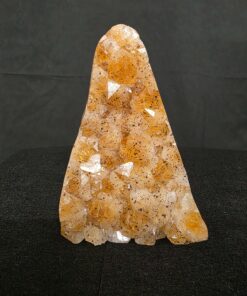 Alternative view of Premium High Grade Citrine Druzy 162 Mini Geode Cluster Piece 1.536g H14xW10xD8cm