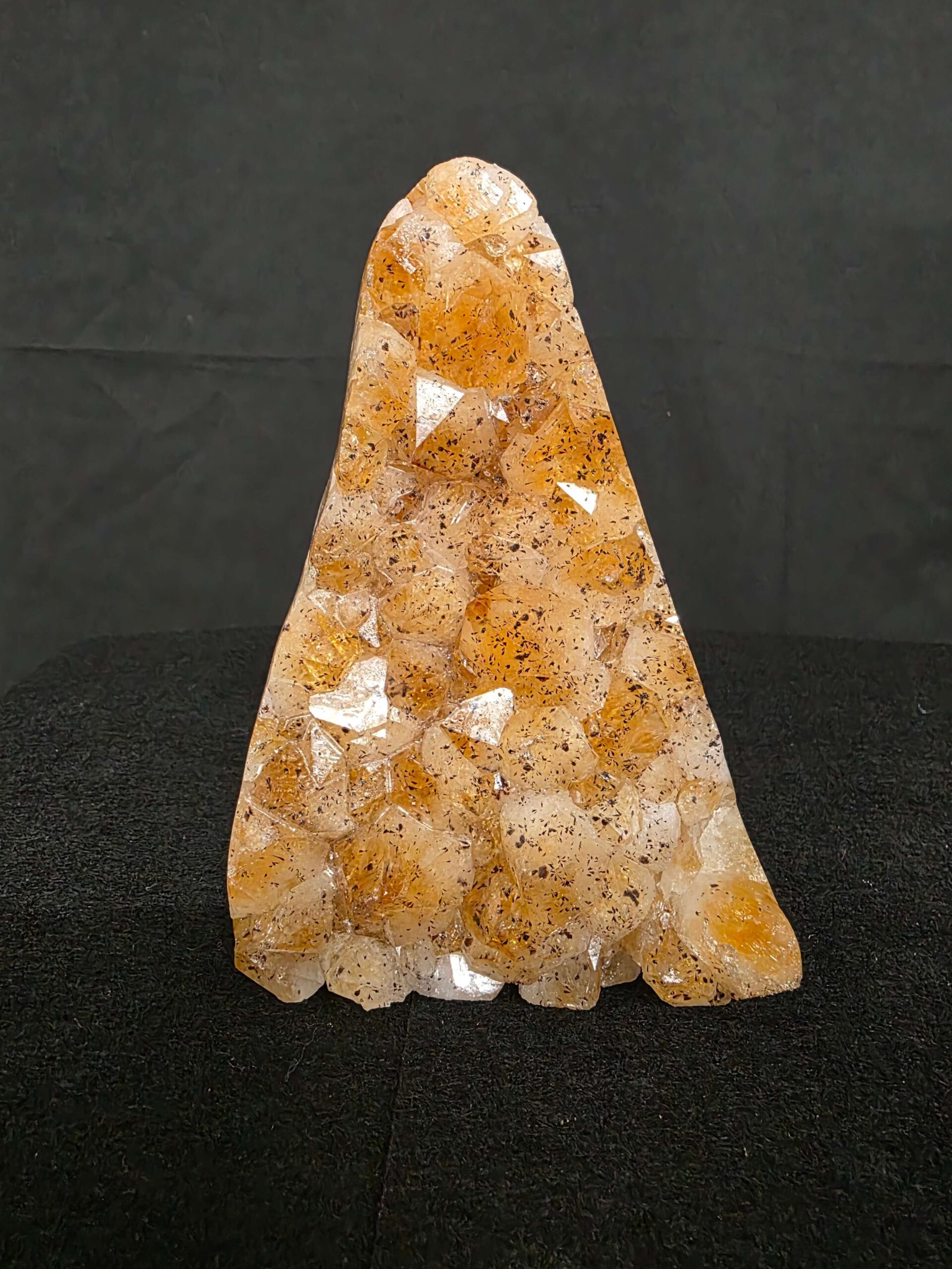 Premium High Grade Citrine Druzy 162 Mini Geode Cluster Piece 1.536g H14xW10xD8cm - Image 2