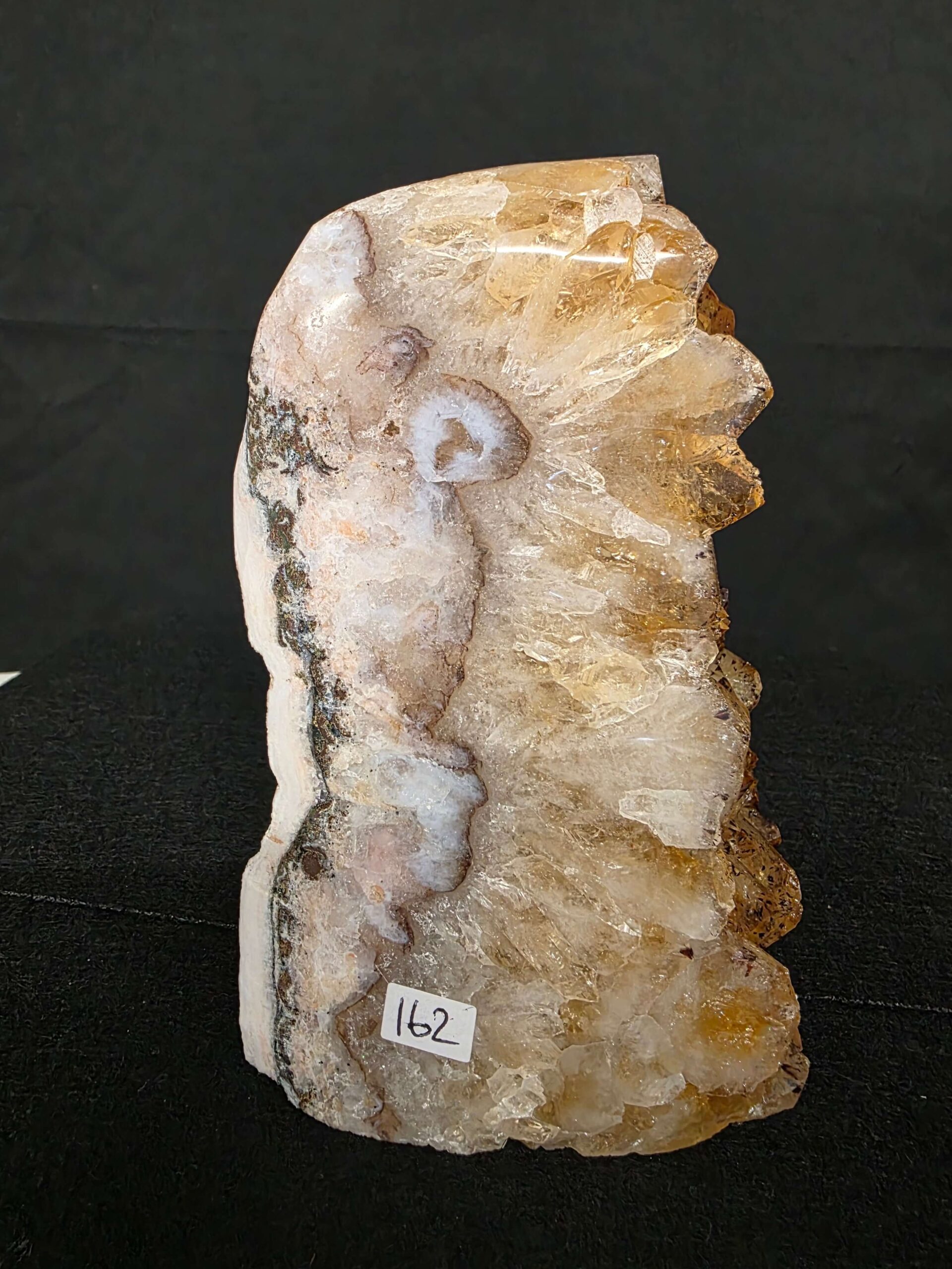 Premium High Grade Citrine Druzy 162 Mini Geode Cluster Piece 1.536g H14xW10xD8cm - Image 6