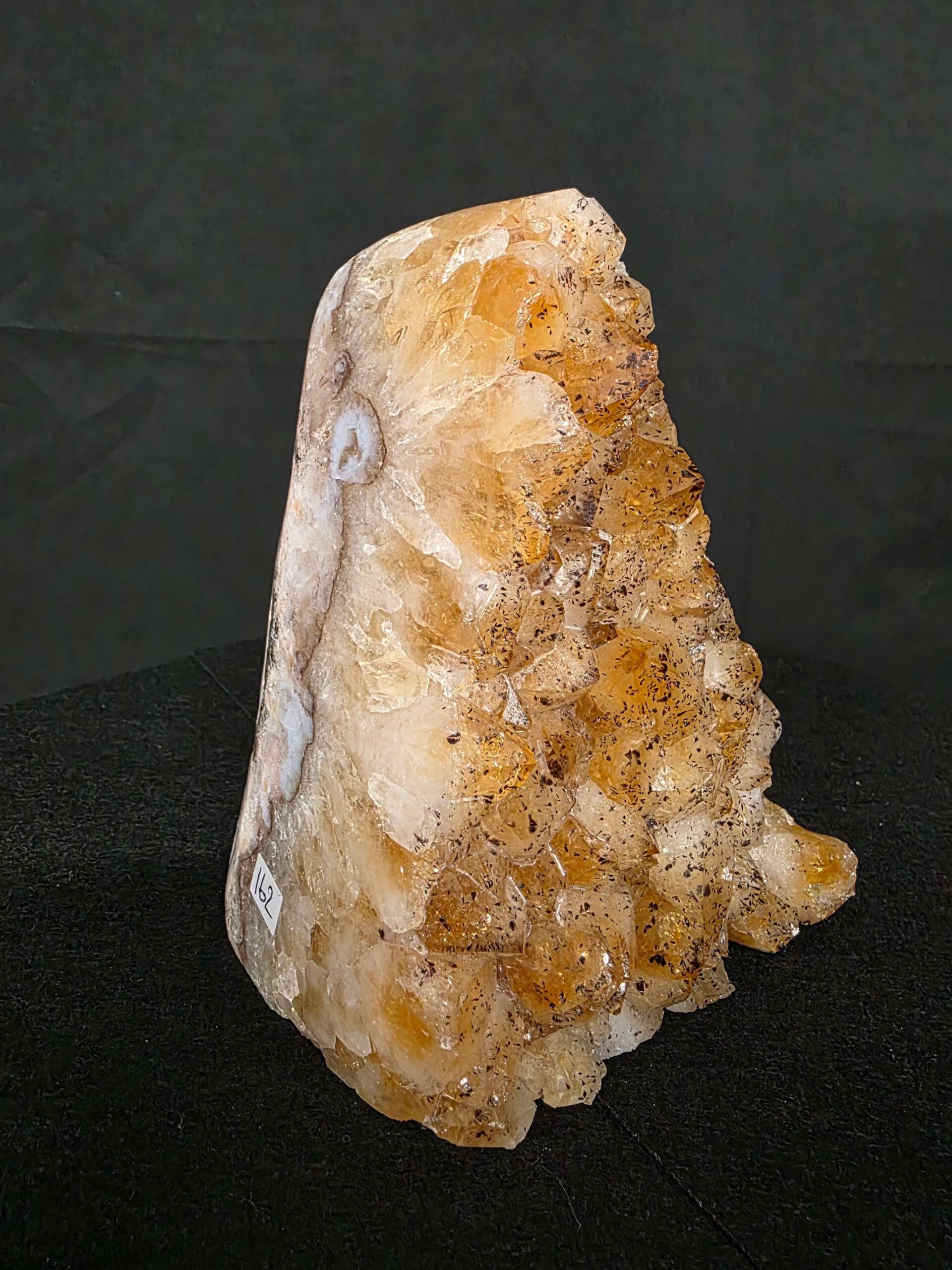 Premium High Grade Citrine Druzy 162 Mini Geode Cluster Piece 1.536g H14xW10xD8cm - Image 7