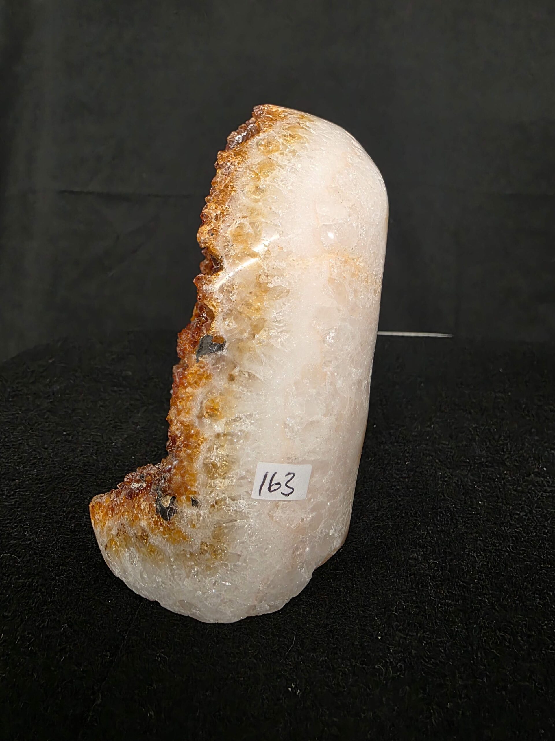 Premium High Grade Citrine Druzy 163 Mini Geode Cluster Piece 956g H12xW9xD7cm - Image 3