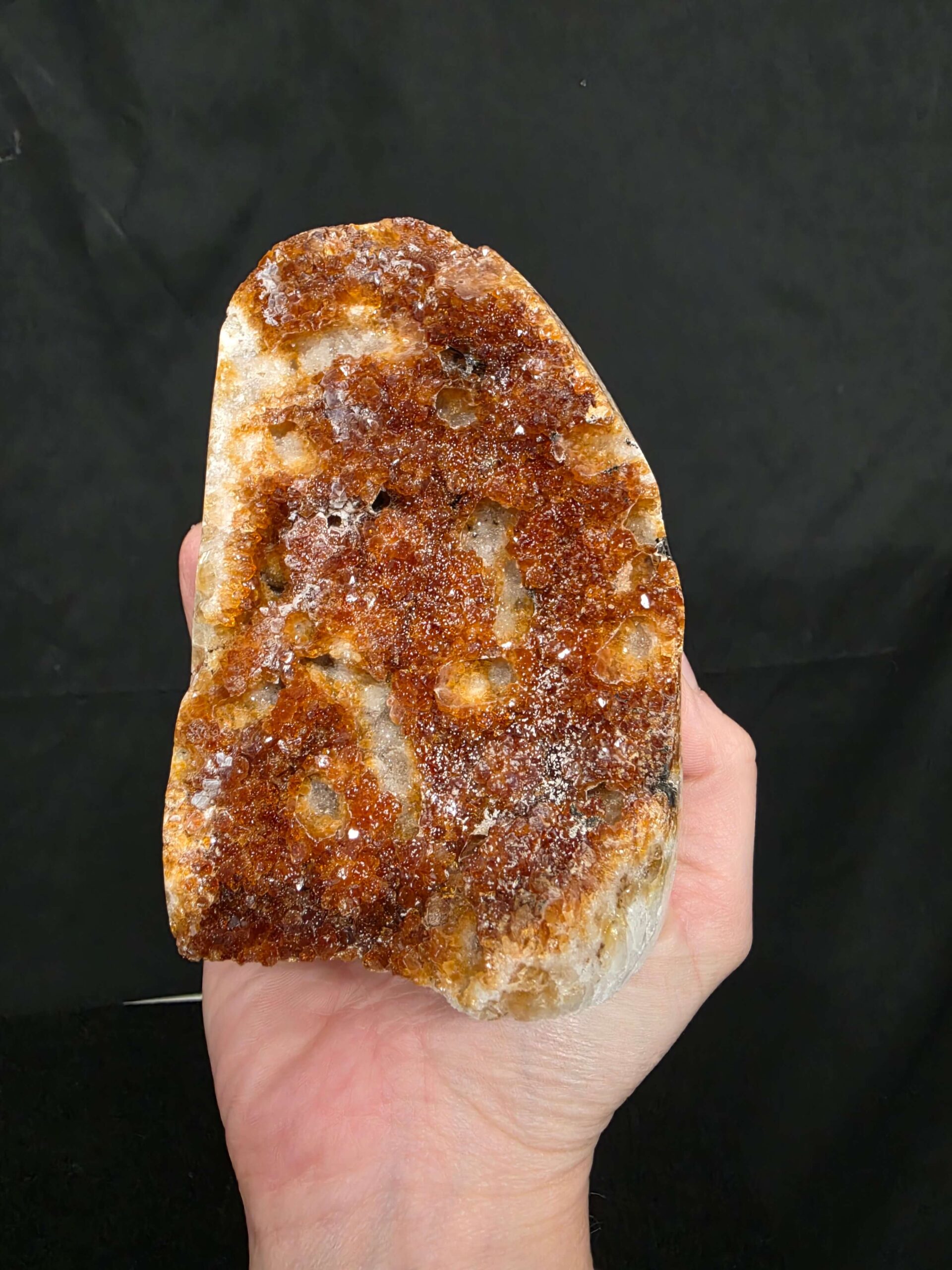 Premium High Grade Citrine Druzy 163 Mini Geode Cluster Piece 956g H12xW9xD7cm - Image 8