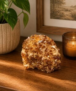 Premium High Grade Citrine Druzy 164 Mini Geode Cluster Piece 1.268g H10xW11xD9cm