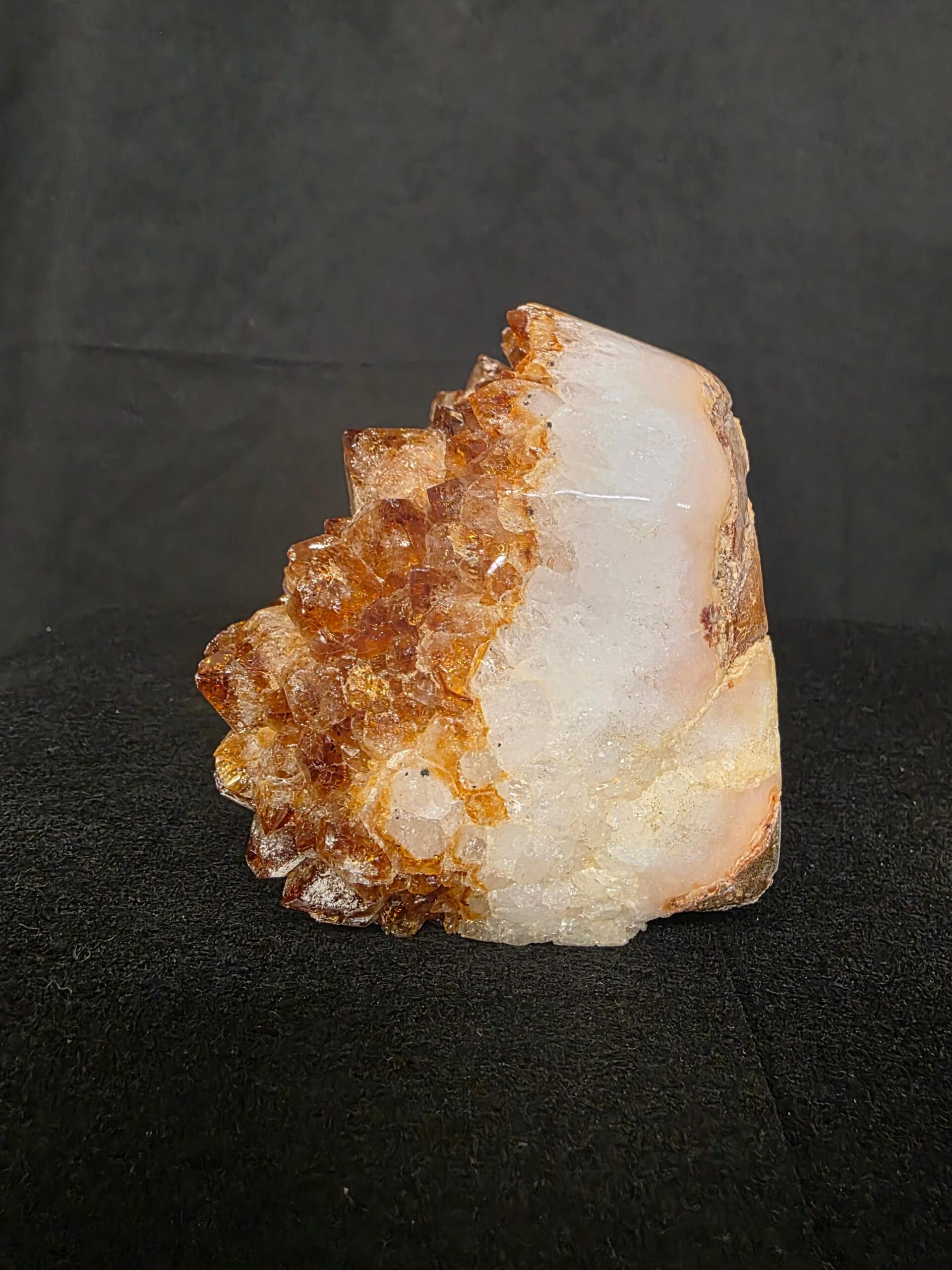 Premium High Grade Citrine Druzy 164 Mini Geode Cluster Piece 1.268g H10xW11xD9cm - Image 5