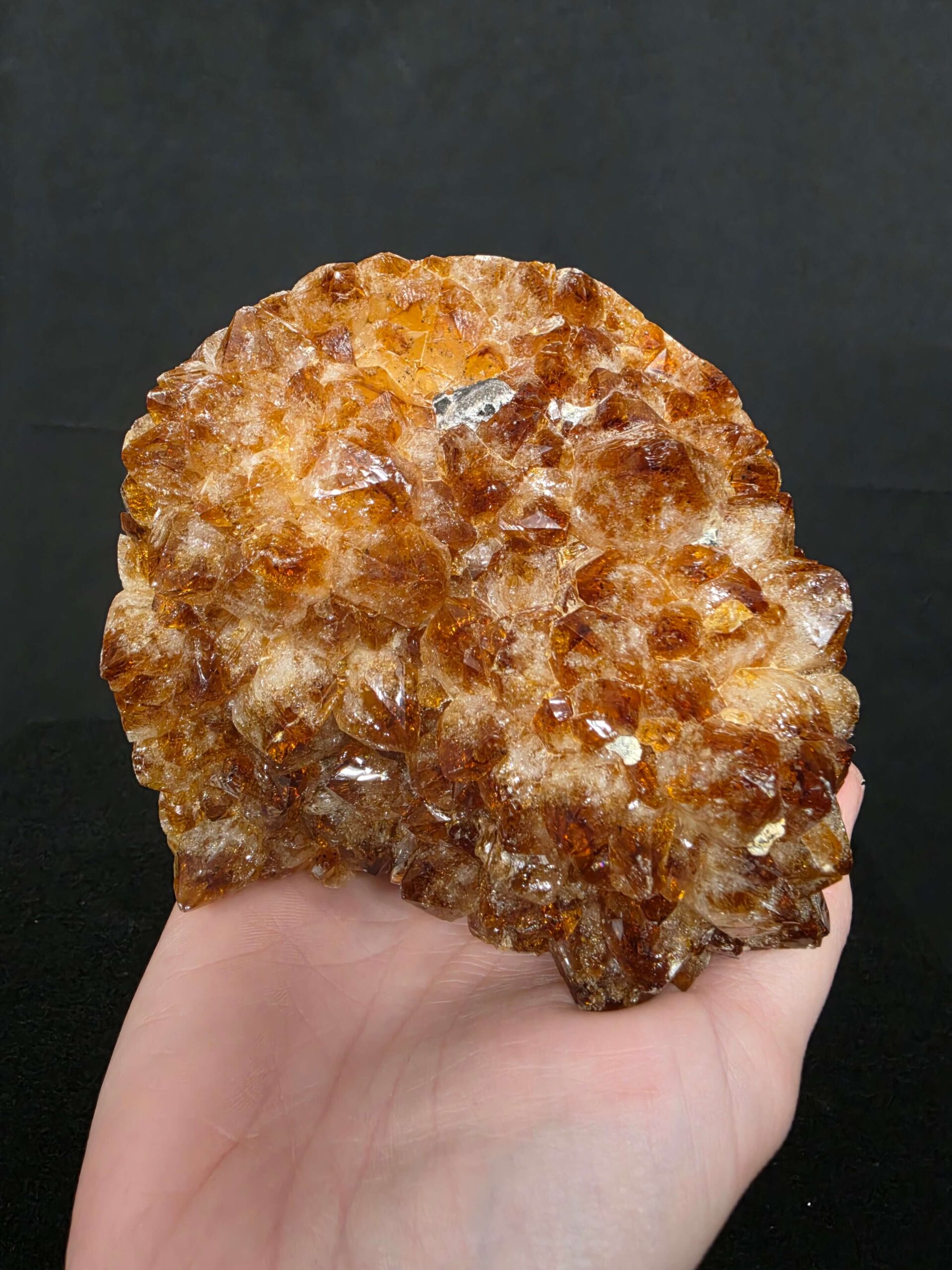 Premium High Grade Citrine Druzy 164 Mini Geode Cluster Piece 1.268g H10xW11xD9cm - Image 8