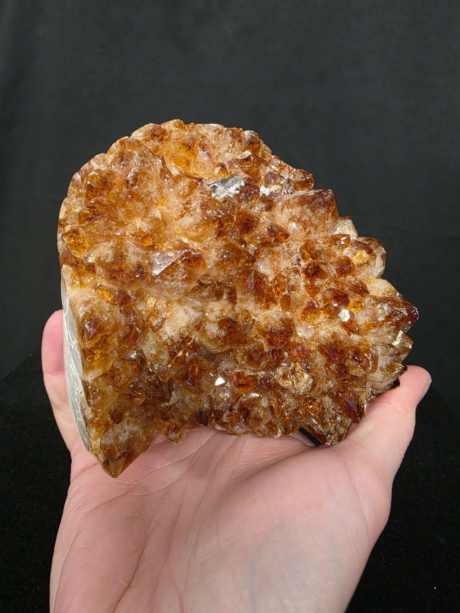 Premium High Grade Citrine Druzy 164 Mini Geode Cluster Piece 1.268g H10xW11xD9cm - Image 9