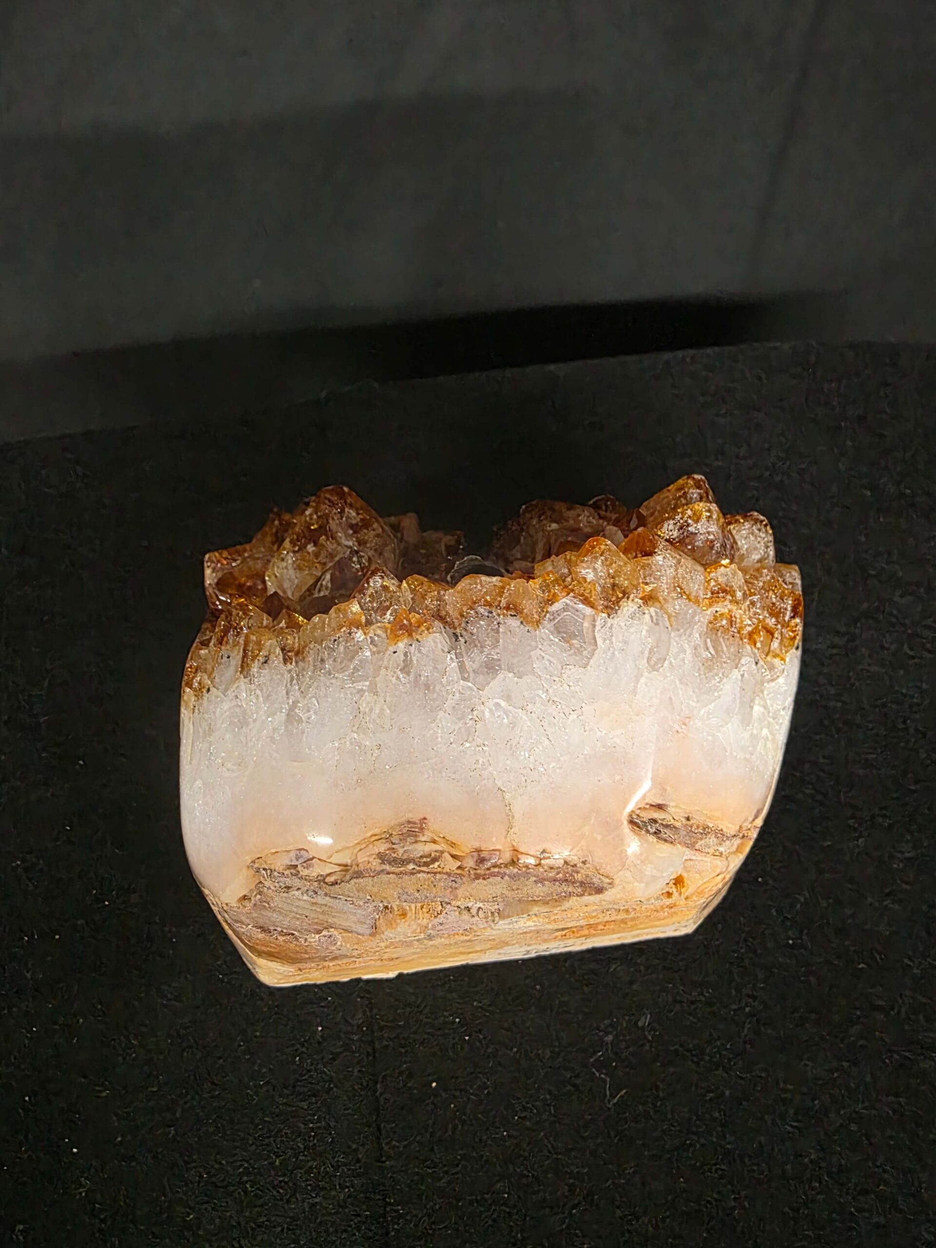 Premium High Grade Citrine Druzy 164 Mini Geode Cluster Piece 1.268g H10xW11xD9cm - Image 10