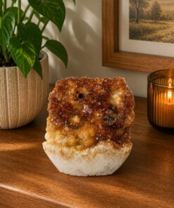 Premium High Grade Citrine Druzy 165 Mini Geode Cluster Piece 953g H11xW10xD6cm