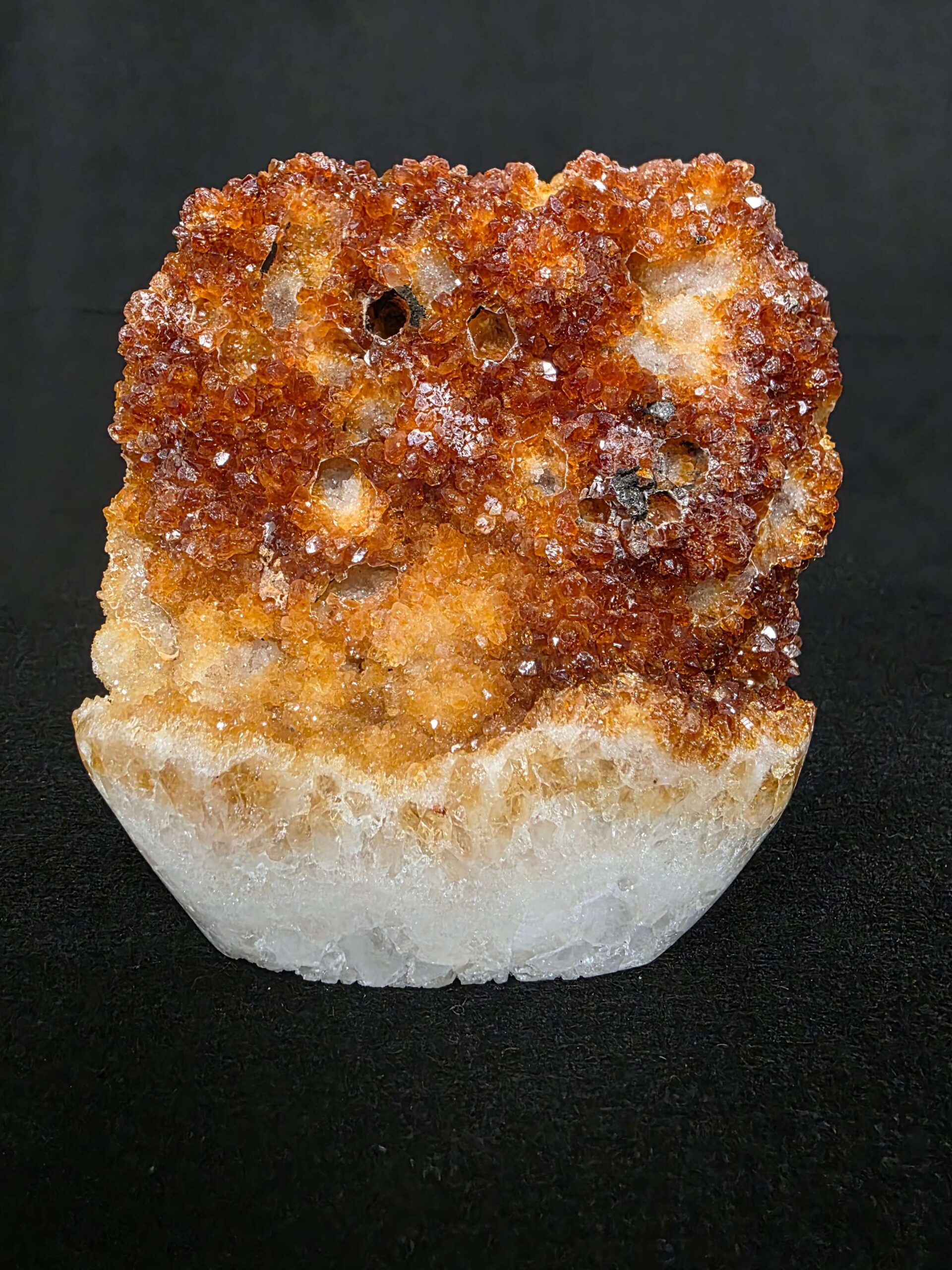 Premium High Grade Citrine Druzy 165 Mini Geode Cluster Piece 953g H11xW10xD6cm - Image 2