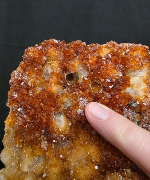 Premium High Grade Citrine Druzy 165 Mini Geode Cluster Piece 953g H11xW10xD6cm - Image 11