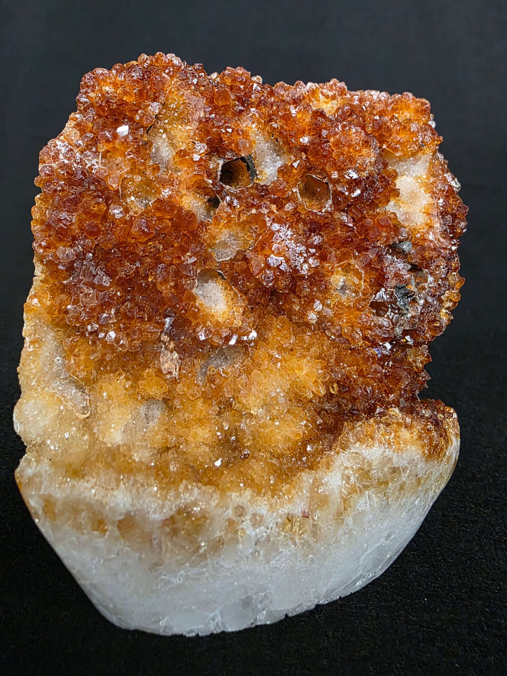 Premium High Grade Citrine Druzy 165 Mini Geode Cluster Piece 953g H11xW10xD6cm - Image 6