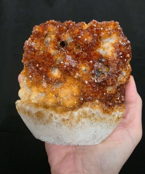 Premium High Grade Citrine Druzy 165 Mini Geode Cluster Piece 953g H11xW10xD6cm - Image 8