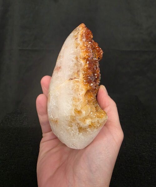 Premium High Grade Citrine Druzy 165 Mini Geode Cluster Piece 953g H11xW10xD6cm - Image 9