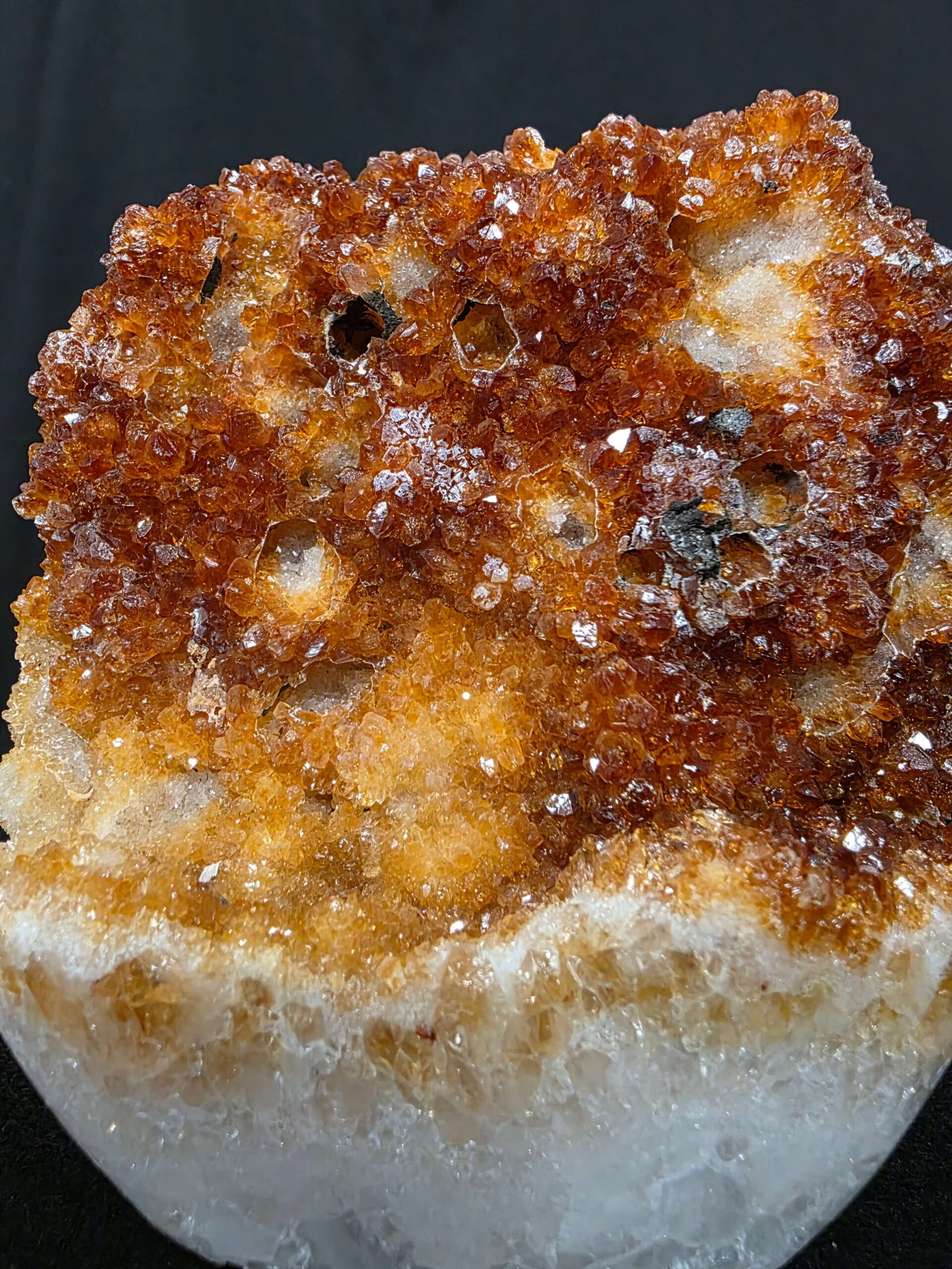 Premium High Grade Citrine Druzy 165 Mini Geode Cluster Piece 953g H11xW10xD6cm - Image 10