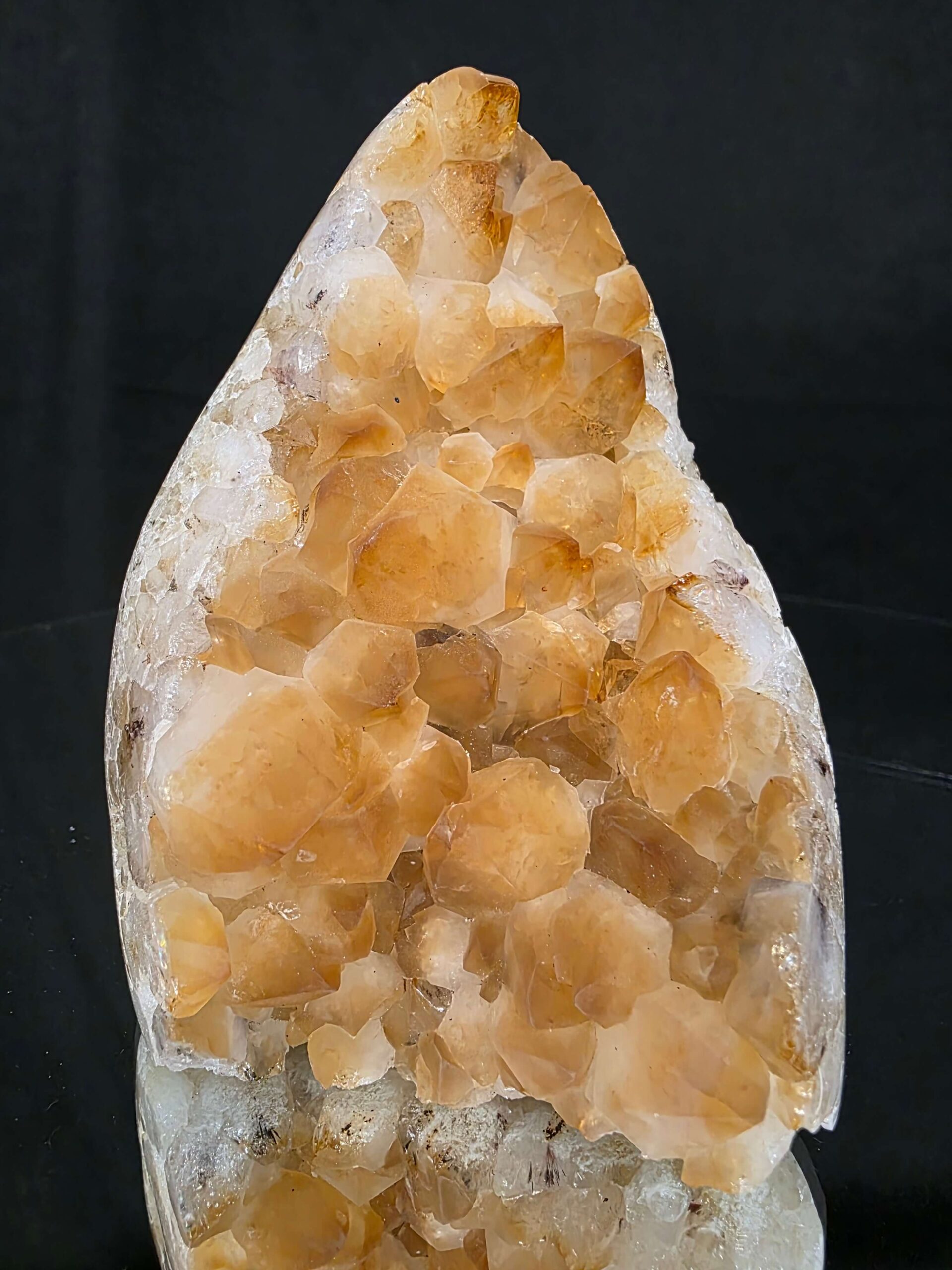 Premium High Grade Citrine Druzy 166 Mini Geode Cluster Piece 567g H11xW8.5xD7cm - Image 2